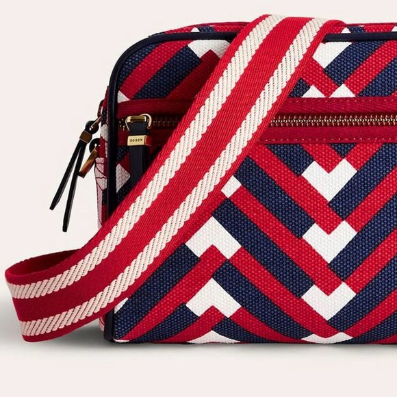 Boden Red Canvas Crossbody Bag - Picture 1 of 5